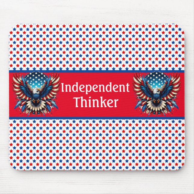 Patriotic American Independent Thinker Mousepad (Vorne)