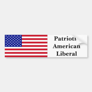 Patriotic American Liberal Autoaufkleber