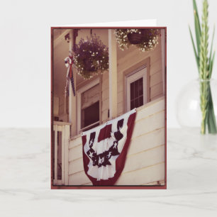 Patriotic American Porch Welcome Zuhause Card Dankeskarte