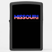 Patriotic American Red White and Blue Missouri