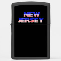 Patriotic American Red White and Blue New Jersey