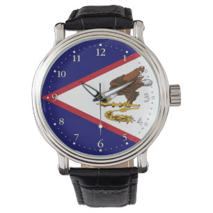 Patriotic American Samoa Flag Watch Armbanduhr