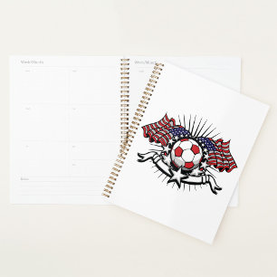 Patriotic American Soccer Design USA Flag Football Planer
