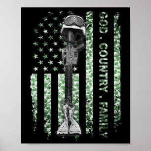 Patriotic American Us Flaggenstaat Poster