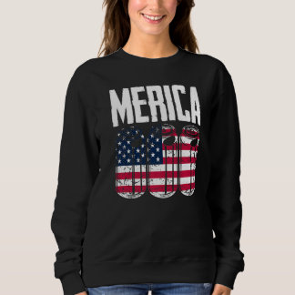 Patriotic American USA US Flag Beer 4. Juli Sweatshirt