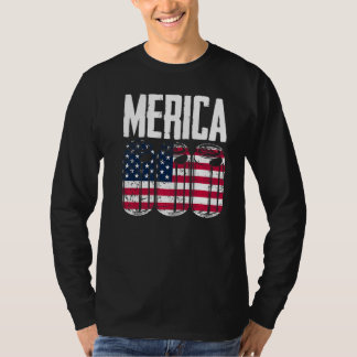 Patriotic American USA US Flag Beer 4. Juli T-Shirt
