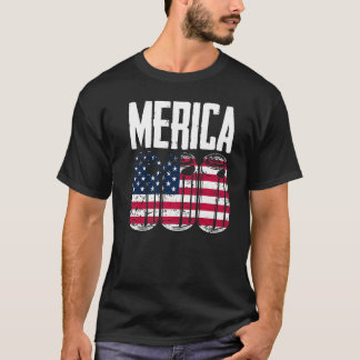 Patriotic American USA US Flag Beer 4. Juli T-Shirt