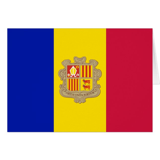 Patriotic Andorra Flag (Vorderseite (Horizontal))