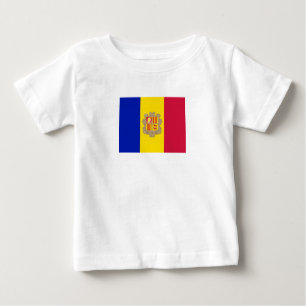 Patriotic Andorra Flag Baby T-shirt