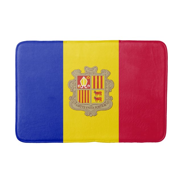 Patriotic Andorra Flag Badematte (Vorderseite)