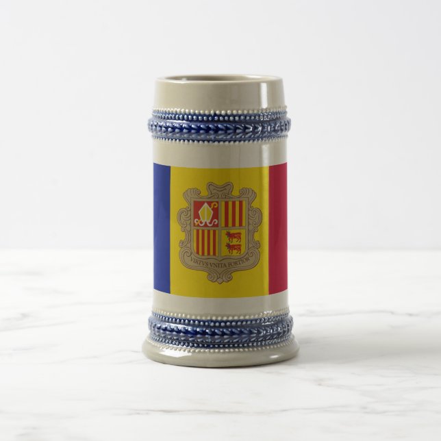 Patriotic Andorra Flag Bierglas (Mittel)