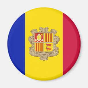 Patriotic Andorra Flag Magnet