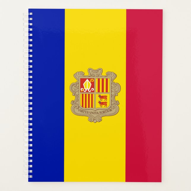 Patriotic Andorra Flag Planer (Vorderseite)