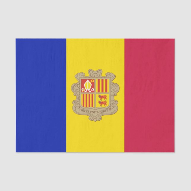 Patriotic Andorra Flag Seidenpapier (Vorderseite)