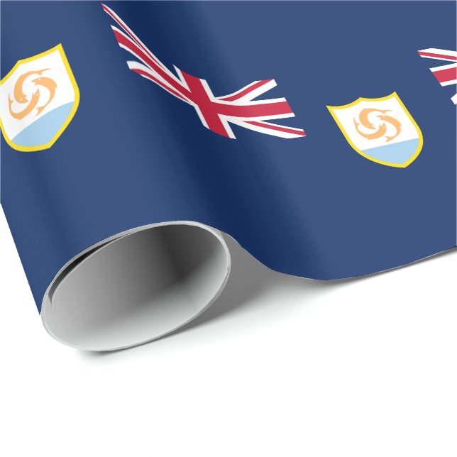 Patriotic Anguilla Flag Geschenkpapier (Rolleneckpunkt)