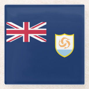 Patriotic Anguilla Flag Glasuntersetzer