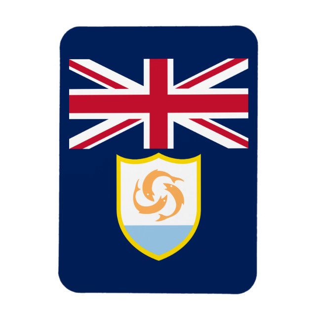 Patriotic Anguilla Flag Magnet (Vertikal)