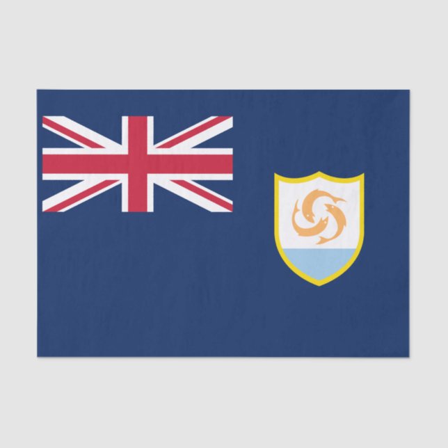 Patriotic Anguilla Flag Seidenpapier (Vorderseite)