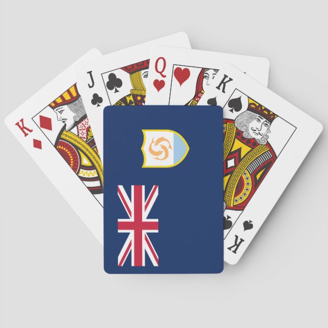 Patriotic Anguilla Flag Spielkarten (Rückseite)