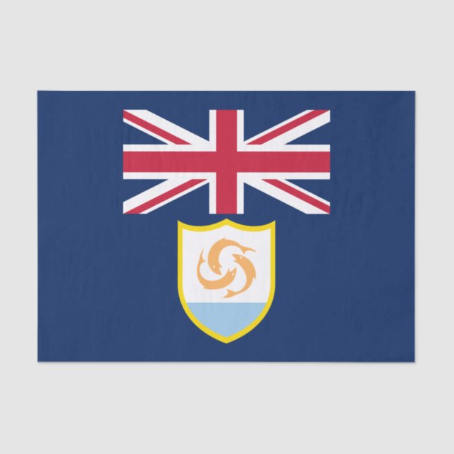Patriotic Anguilla Flag Tissue Paper Seidenpapier (Vorderseite)