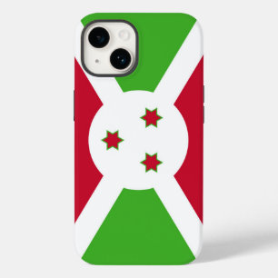 Patriotic Apple 14 Case-Mate, Burundi-Flagge Case-Mate iPhone 14 Hülle