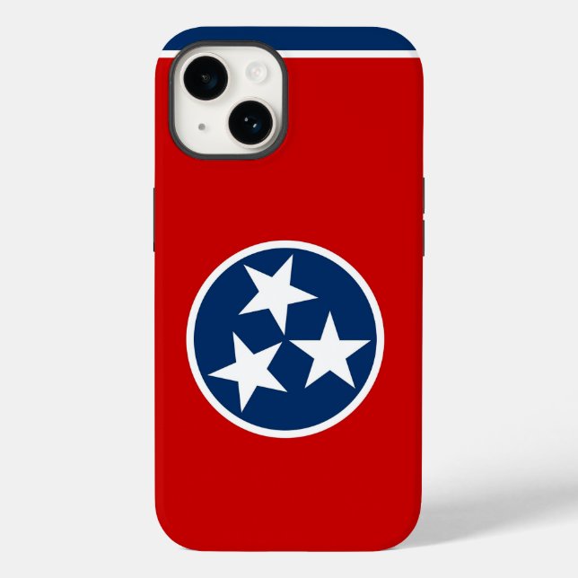 Patriotic Apple Case-Mate 14, Tennessee-Flagge iPhone Hülle (Rückseite)