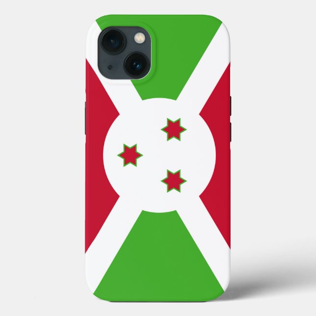 Patriotic Apple Case-Mate, Burundi-Flagge Case-Mate iPhone Hülle (Rückseite)