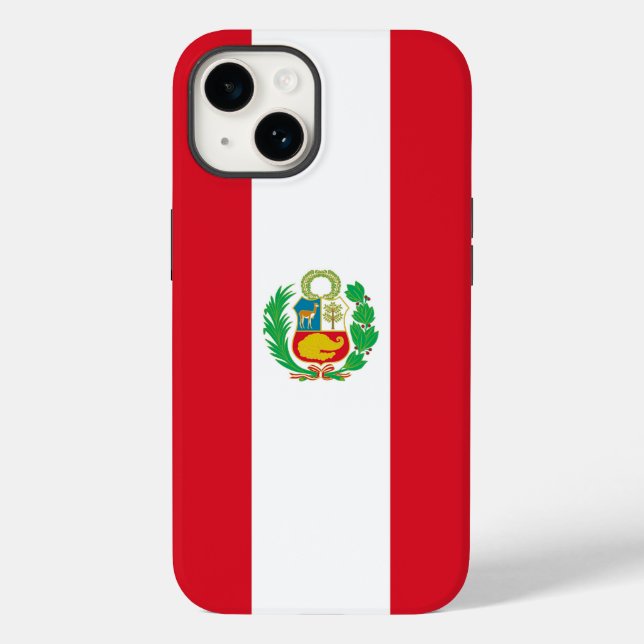 Patriotic Apple Case-Mate, Peru-Flag Case-Mate iPh iPhone Hülle (Rückseite)