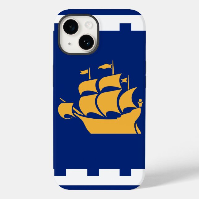 Patriotic Apple Case-Mate, Quebec City flag Case-Mate iPhone Hülle (Rückseite)