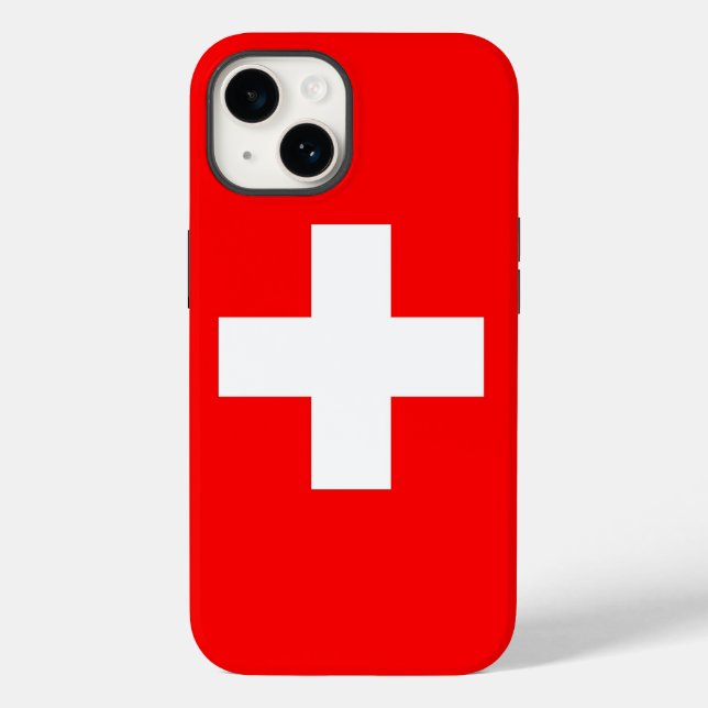 Patriotic Apple Case-Mate, Schweiz-Flag Case-M Case-Mate iPhone Hülle (Rückseite)