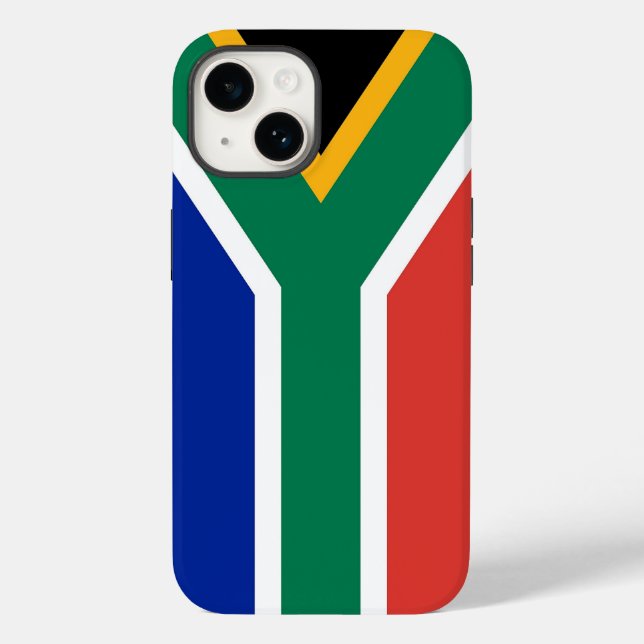 Patriotic Apple Case-Mate, Südafrika-Flaggen-Fallb Case-Mate iPhone Hülle (Rückseite)