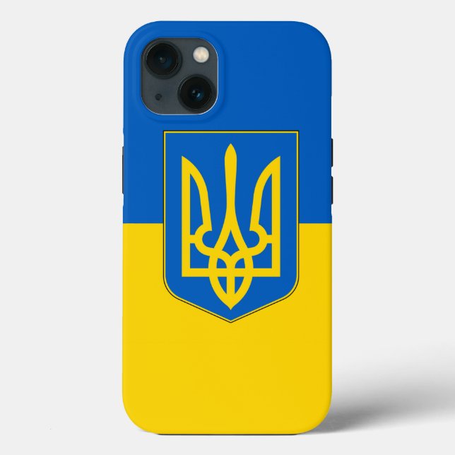 Patriotic Apple Case-Mate, ukrainische Flaggenpart Case-Mate iPhone Hülle (Rückseite)