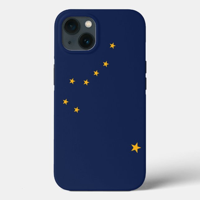 Patriotic Apple iPhone 13 Case-Mate, Alaska-Flagge Case-Mate iPhone Hülle (Rückseite)