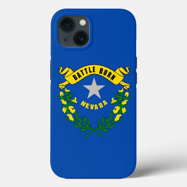 Patriotic Apple iPhone 13 Case-Mate, Nevada Flag Case-Mate iPhone Hülle (Rückseite)