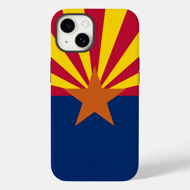 Patriotic Apple iPhone 14 Case-Mate, Arizona-Flagg Case-Mate iPhone Hülle (Rückseite)