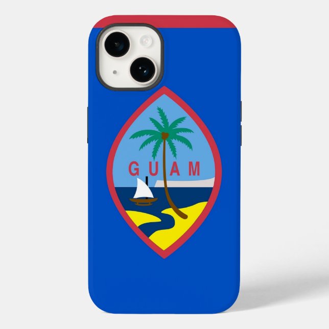 Patriotic Apple iPhone 14 Case-Mate, Guam Case-Mate iPhone Hülle (Rückseite)