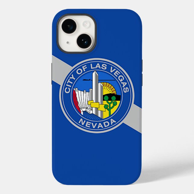 Patriotic Apple iPhone 14 Case-Mate, Las Vegas Case-Mate iPhone Hülle (Rückseite)