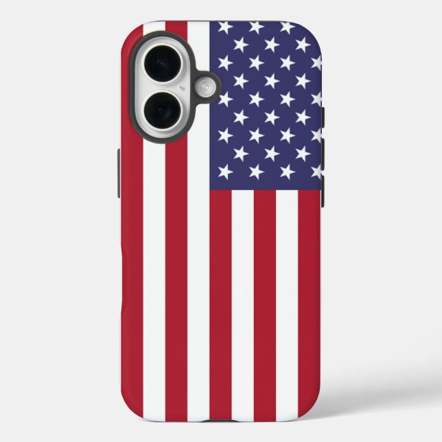 Patriotic Apple iPhone 16 Case-Mate mit US-Flagge Hülle (Rückseite)