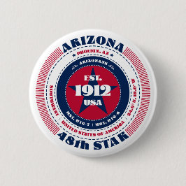 Patriotic Arizona Circle mit Staat Details Button