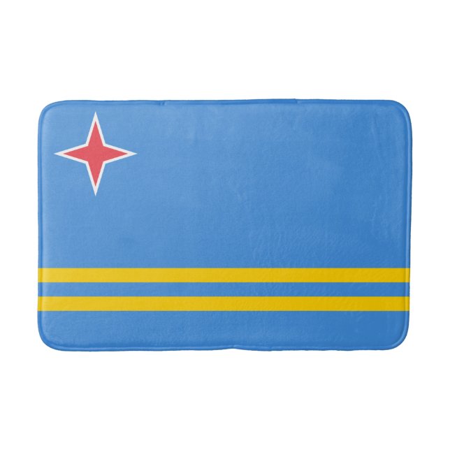 Patriotic Aruba Flag Badematte (Vorderseite)