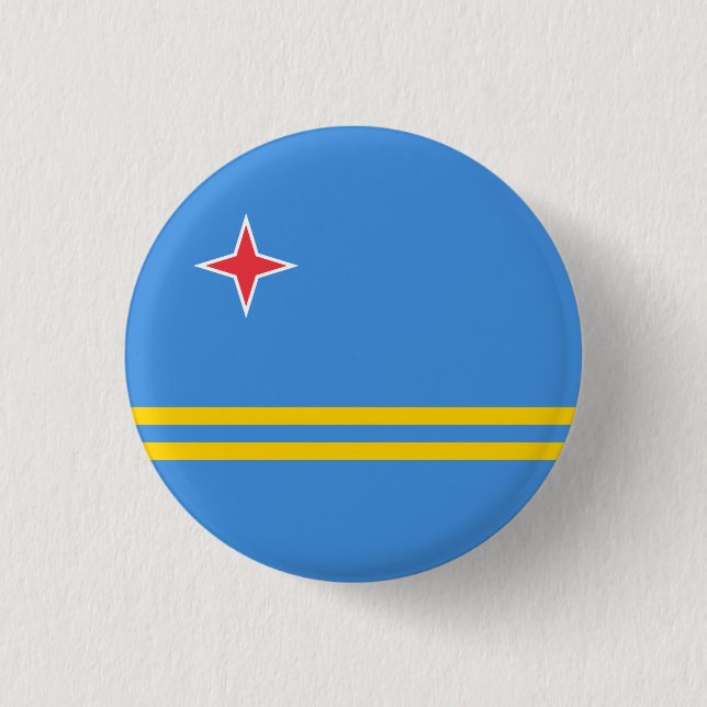 Patriotic Aruba Flag Button (Vorderseite)