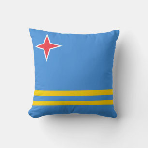 Patriotic Aruba Flag Kissen