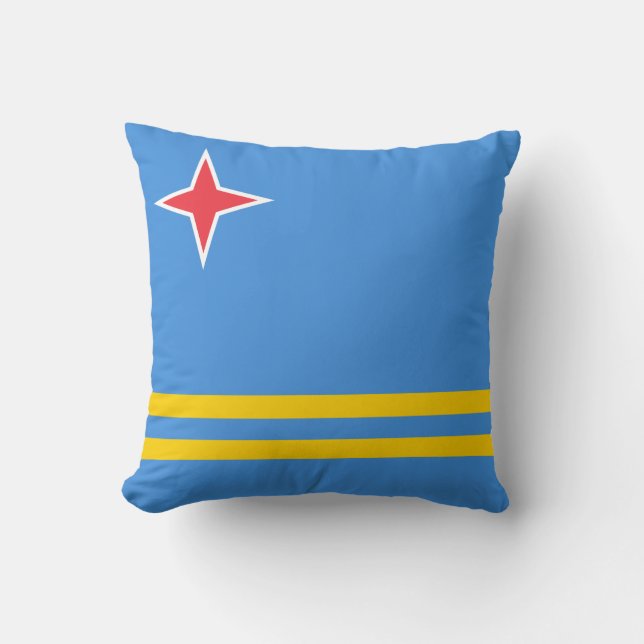 Patriotic Aruba Flag Kissen (Vorderseite)