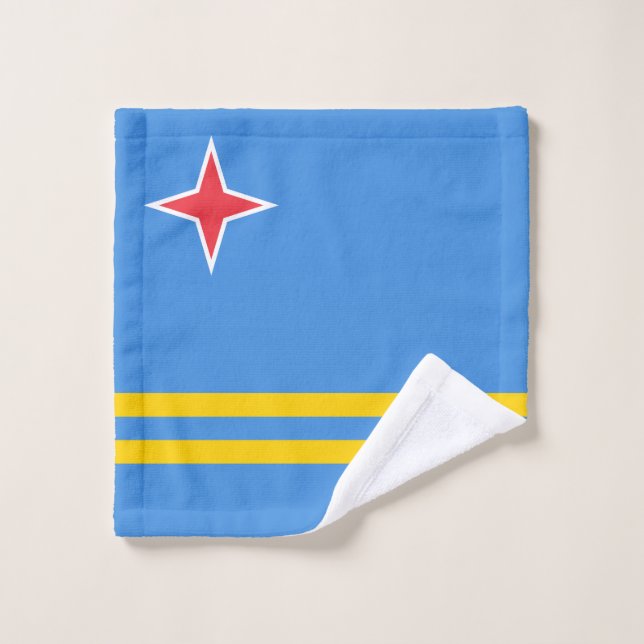 Patriotic Aruba Flag Waschlappen (Waschlappen)