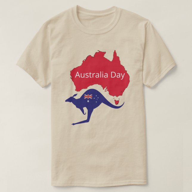 Patriotic Aussie Flag Map  T-Shirt (Design vorne)