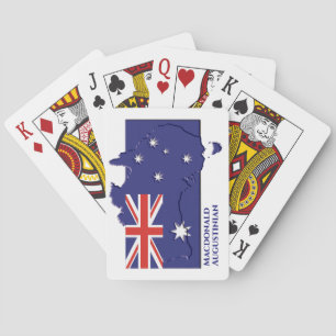 Patriotic AUSTRALIA FLAG MAP Personalisiert Spielkarten