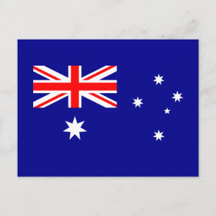 Patriotic Australian Flag Postcard Postkarte