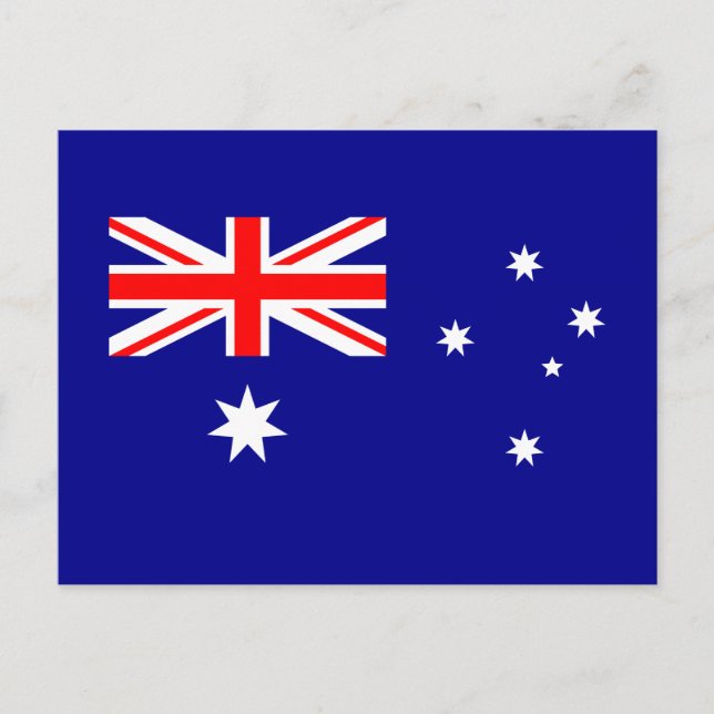 Patriotic Australian Flag Postcard Postkarte (Vorderseite)