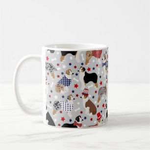 Patriotic Australian Shepherd/Aussie Dog Kaffeetasse