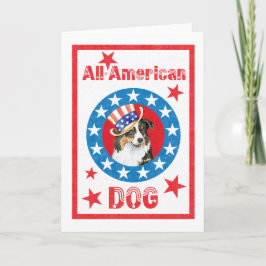 Patriotic Australian Shepherd Karte